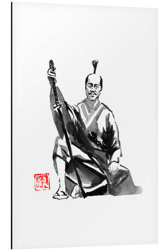 Aluminium print Samurai resting