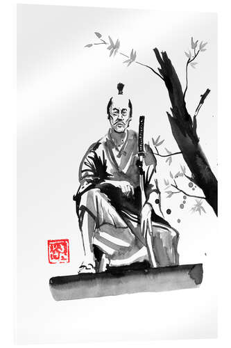 Acrylglas print Seated samurai