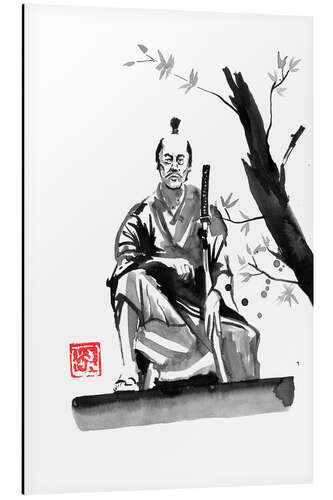 Aluminium print Seated samurai