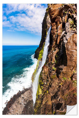 Selvklæbende plakat Bridal Veil waterfall