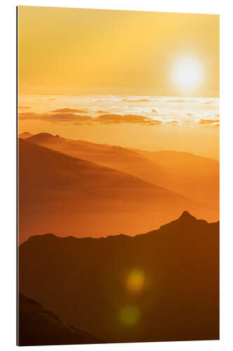 Gallery print Pico Ruivo mountain at sunset