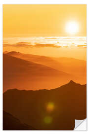 Sisustustarra Pico Ruivo mountain at sunset