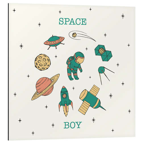 Tableau en aluminium Space Boy