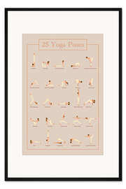Gerahmter Kunstdruck 25 Yoga Poses
