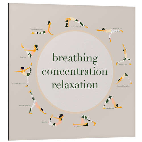 Aluminiumsbilde Yoga - breathing concentration relaxation