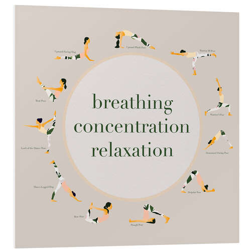 Cuadro de PVC Yoga - breathing concentration relaxation