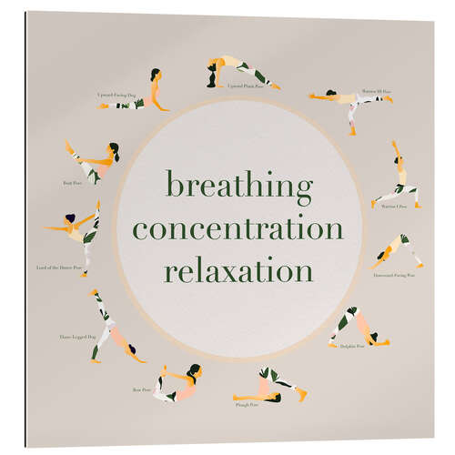 Galleritryck Yoga - breathing concentration relaxation