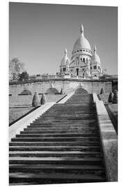 Foam board print Basilika Sacré Coeur in Montmartre, Paris