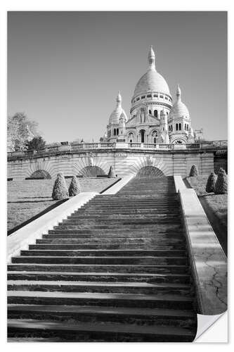 Wandsticker Basilika Sacré Coeur in Montmartre, Paris