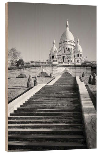 Holzbild Basilika Sacré Coeur in Montmartre, Paris