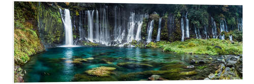 Hartschaumbild Shiraito Wasserfall im Fuji Hakone Izu Nationalpark