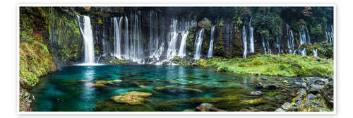 Poster Shiraito Wasserfall im Fuji Hakone Izu Nationalpark