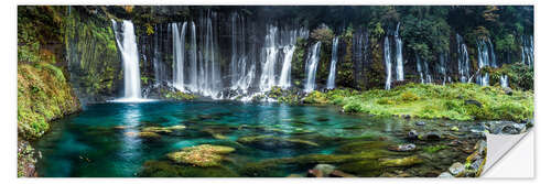 Selvklebende plakat Shiraito Wasserfall im Fuji Hakone Izu Nationalpark