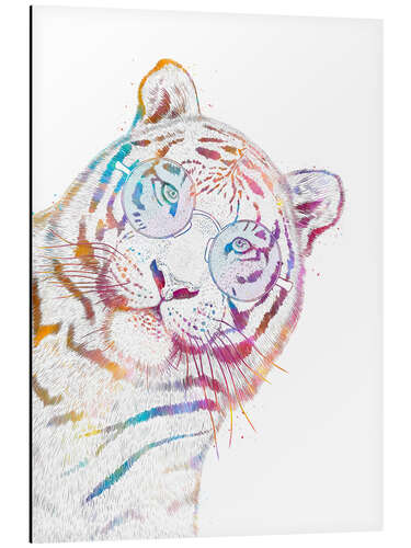 Aluminium print Summer tiger