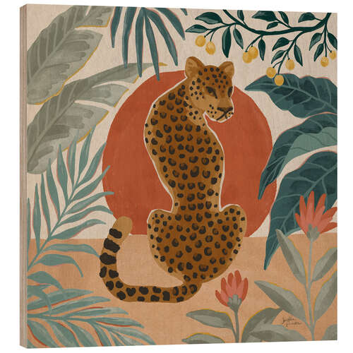 Wood print Big Cat Beauty II