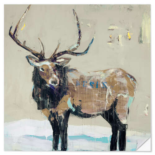 Wall sticker Winter elk