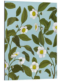 Magnettafel Weisse Blumen