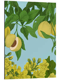 Magnettafel Blätter und Blumen