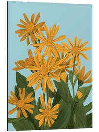 Aluminium print Yellow flowers