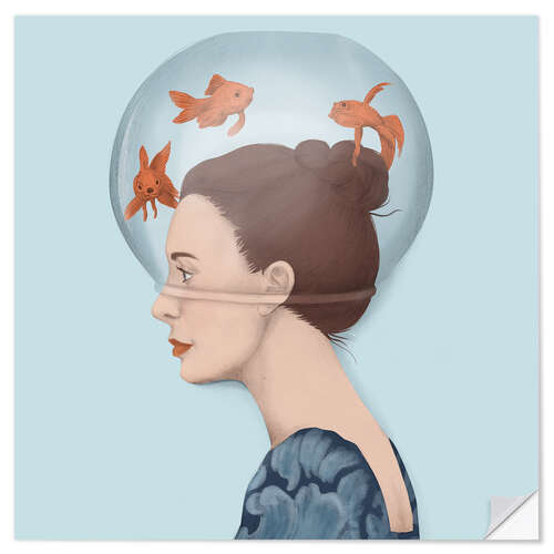Sisustustarra Strange hat, goldfish