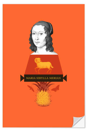 Wall sticker Maria Sibylla Merian