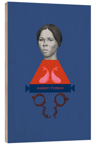 Quadro de madeira Harriet Tubman