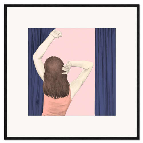 Framed art print Girl at the window