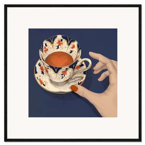 Inramat konsttryck Teacup