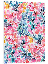 Foam board print Magical Colourful Flowers