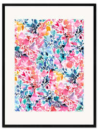 Framed art print Magical Colourful Flowers