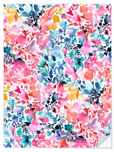 Wall sticker Magical Colourful Flowers