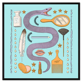 Gerahmter Kunstdruck Carré Schlange