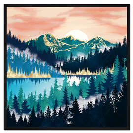 Gerahmter Kunstdruck Nebelsee