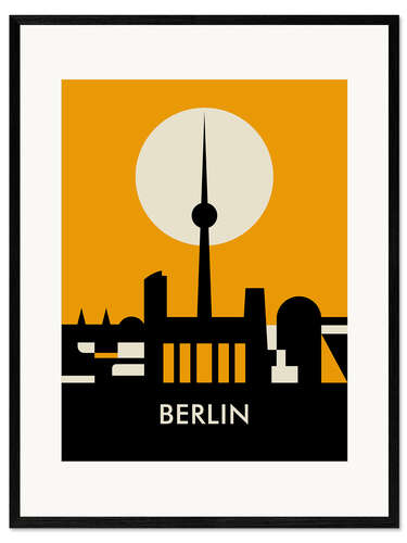 Gerahmter Kunstdruck Berlin Skyline