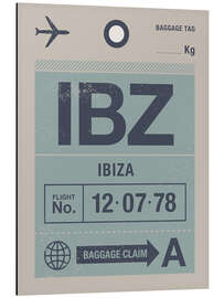 Aluminium print Ibiza Travel Tag