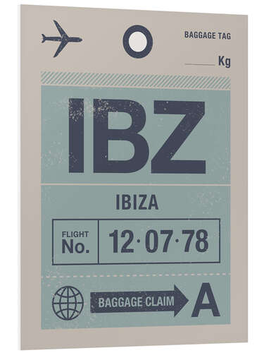 Foam board print Ibiza Travel Tag