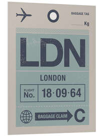 Foam board print London Travel Tag