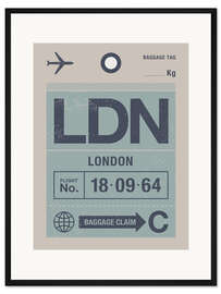Gerahmter Kunstdruck London Travel Tag