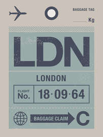 Magnettafel London Travel Tag