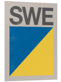 Foam board print Sweden Retro Flag