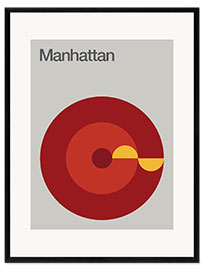 Gerahmter Kunstdruck Manhattan-Cocktail