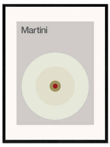 Impressão artística com moldura Coquetel de Martini