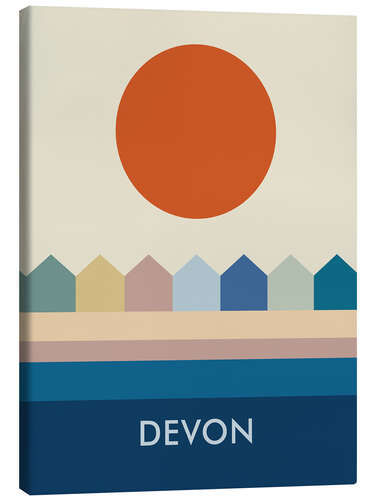 Canvas-taulu Devon Beach Huts