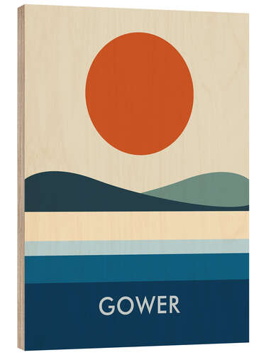 Wood print Gower