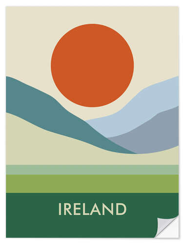 Selvklebende plakat Ireland