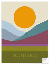 Selvklebende plakat Scotland