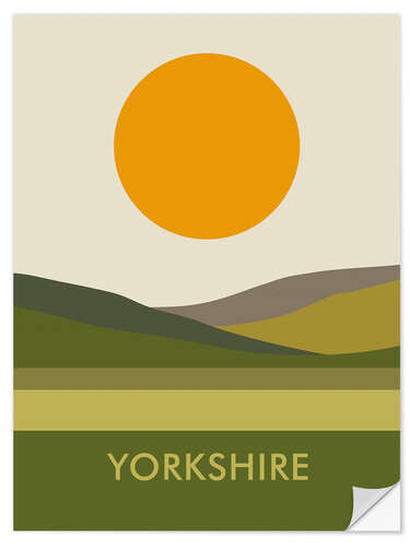 Selvklebende plakat Yorkshire