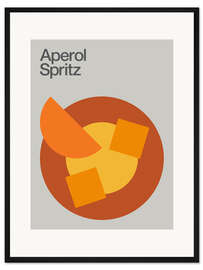 Gerahmter Kunstdruck Aperol Spritz-Cocktail