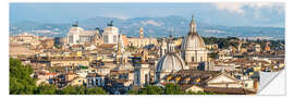 Selvklæbende plakat Rome skyline