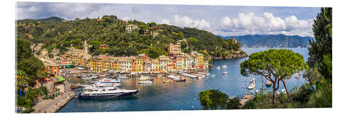 Acrylglas print Panoramic view of Portofino